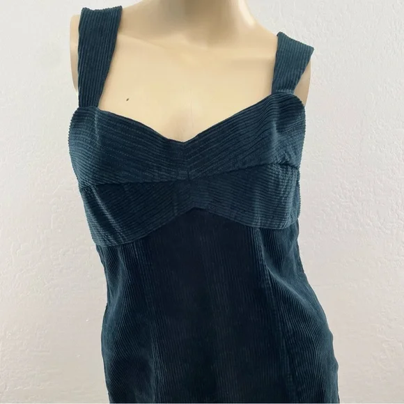 Madewell - Deep Green Corduroy Mini Dress- 4 - Picture 3 of 16